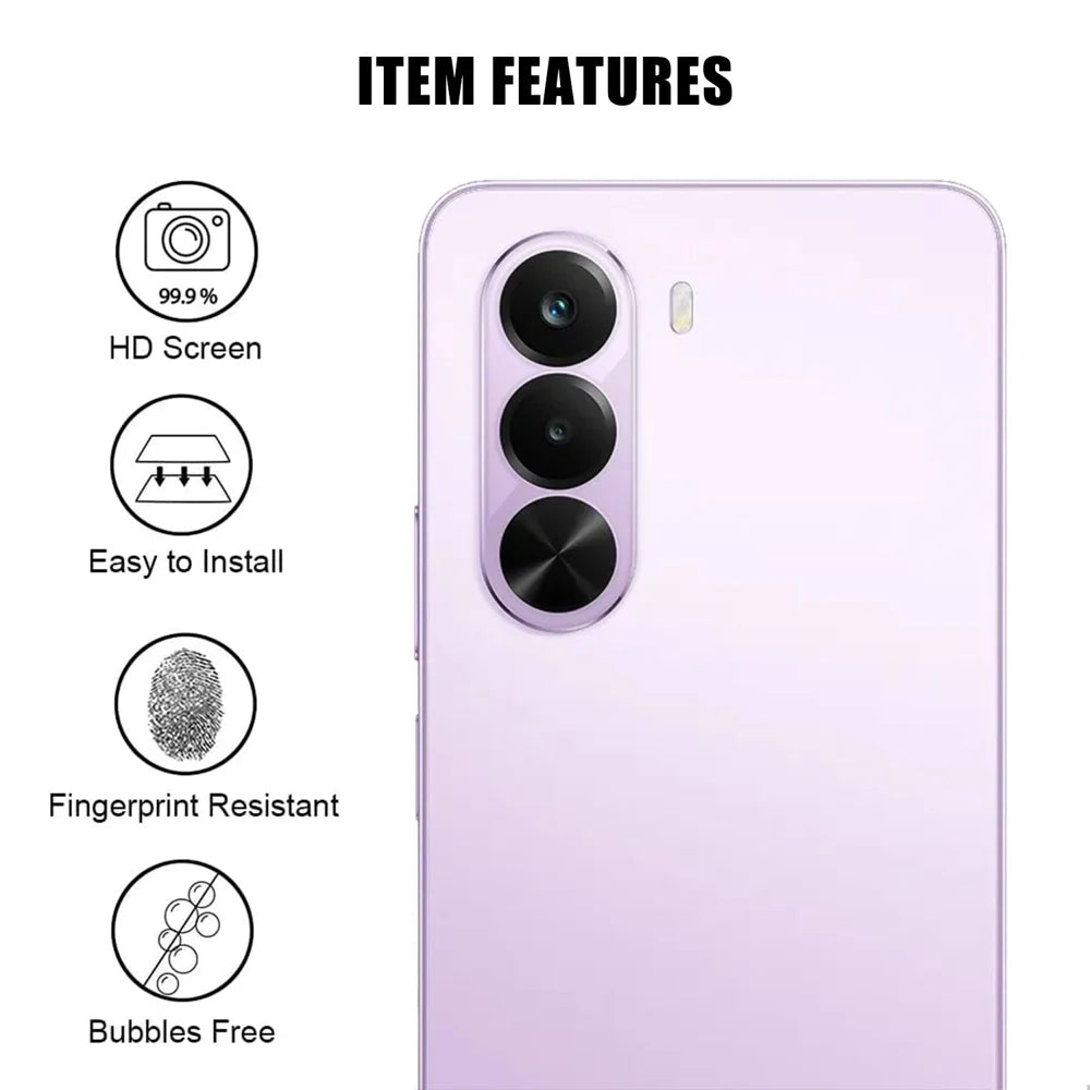 For Realme P4x 5G Full Cover Camera Lens Protector High Definition Anti Fingerprint AR Tempered Glass Lens Film - Transparent - 2
