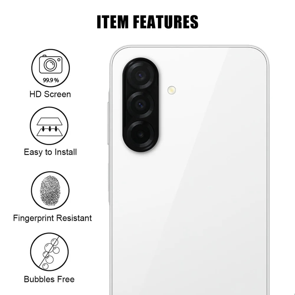 For Samsung Galaxy A26 5G Full Cover Camera Lens Protector High Definition Anti Fingerprint AR Tempered Glass Lens Film - Transparent - 2