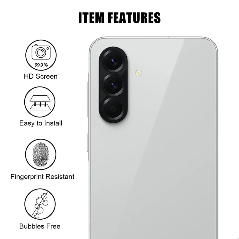 For Samsung Galaxy A56 5G Full Cover Camera Lens Protector High Definition Anti Fingerprint AR Tempered Glass Lens Film - Transparent - 2