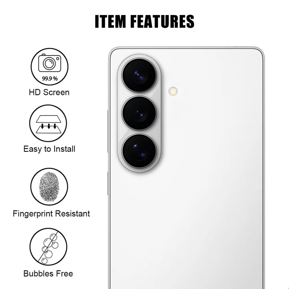 For Samsung Galaxy S26+ / Galaxy S26 Full Cover Camera Lens Protector High Definition Anti Fingerprint AR Tempered Glass Lens Film - Transparent - 2