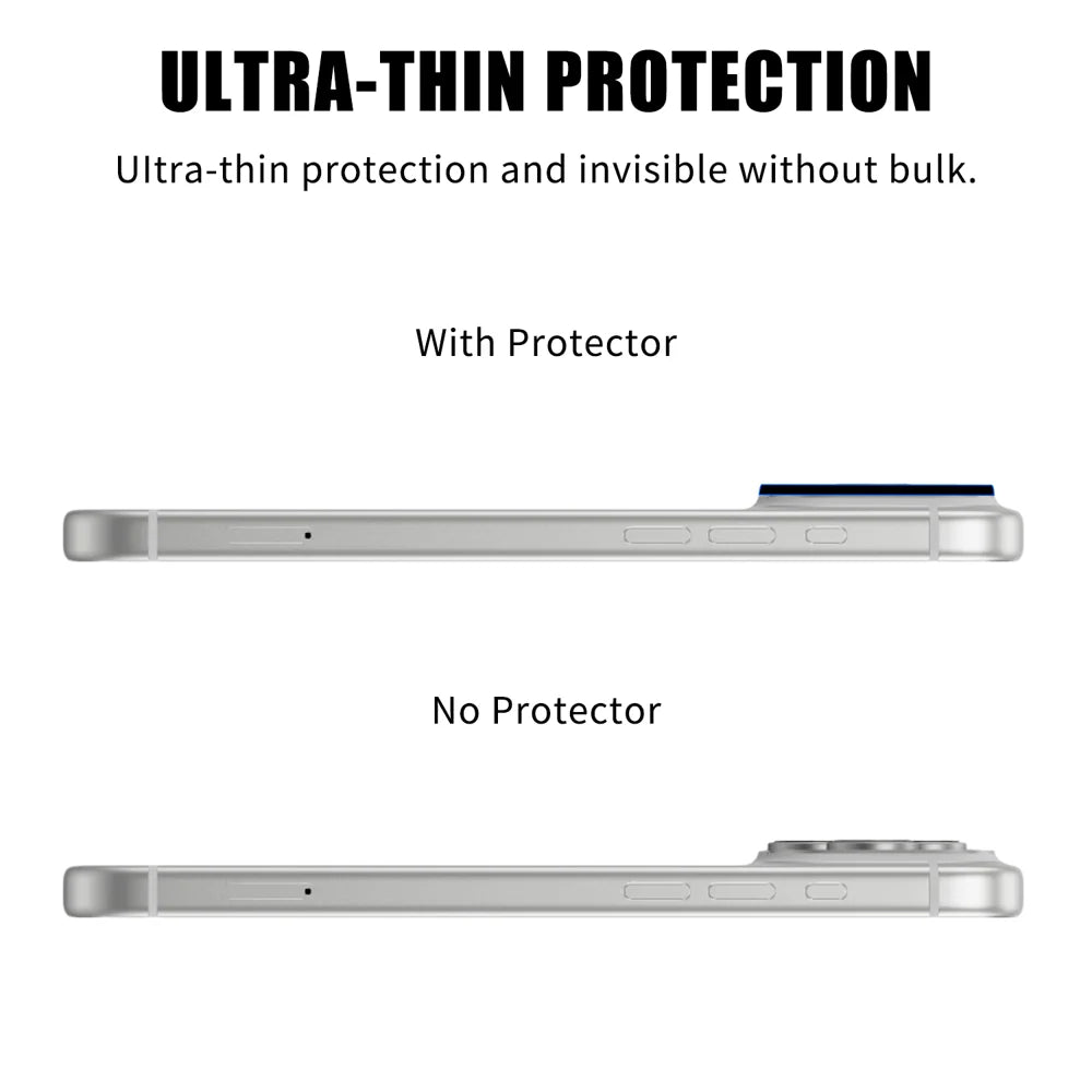 For iPhone 17 Pro Full Cover Camera Lens Protector Silk Print HD Anti Fingerprint AR Tempered Glass Lens Film - Black - 3