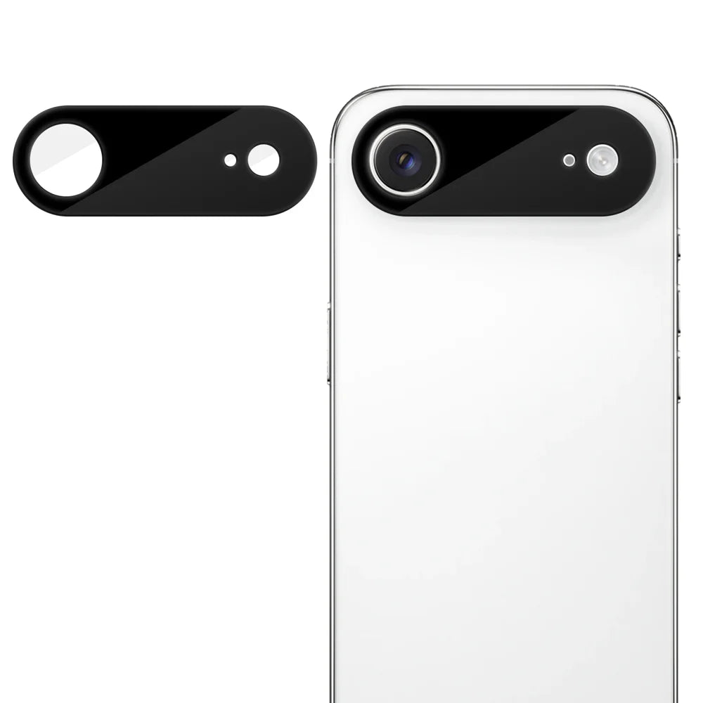 For iPhone Air Full Cover Camera Lens Protector Silk Print HD Anti Fingerprint AR Tempered Glass Lens Film - Black - 1