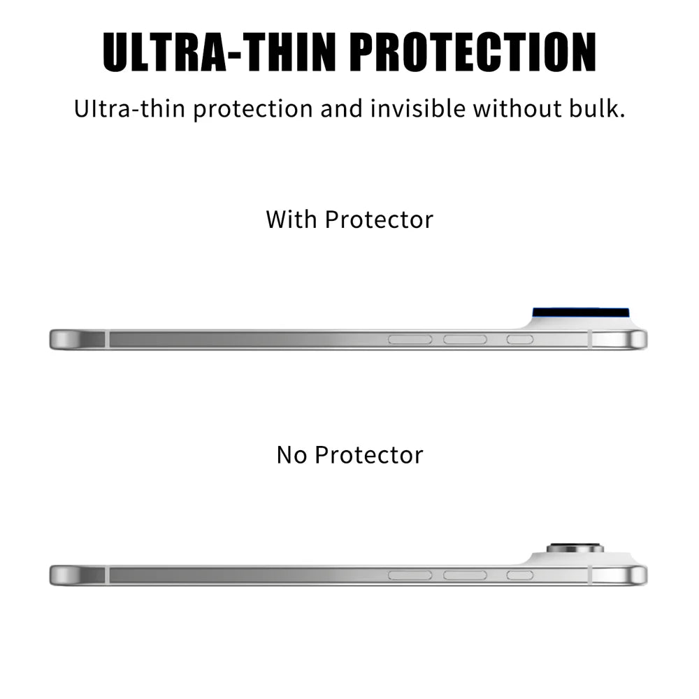 For iPhone Air Full Cover Camera Lens Protector Silk Print HD Anti Fingerprint AR Tempered Glass Lens Film - Black - 3