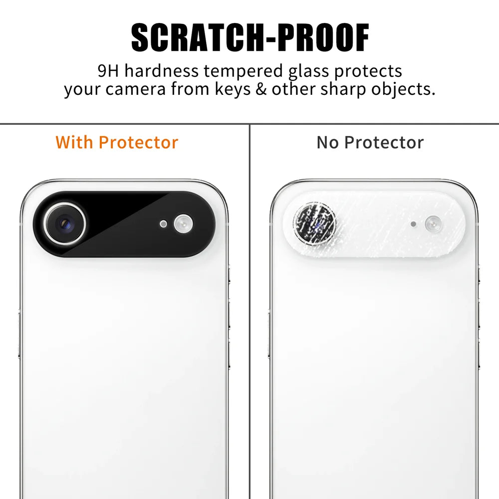 For iPhone Air Full Cover Camera Lens Protector Silk Print HD Anti Fingerprint AR Tempered Glass Lens Film - Black - 4