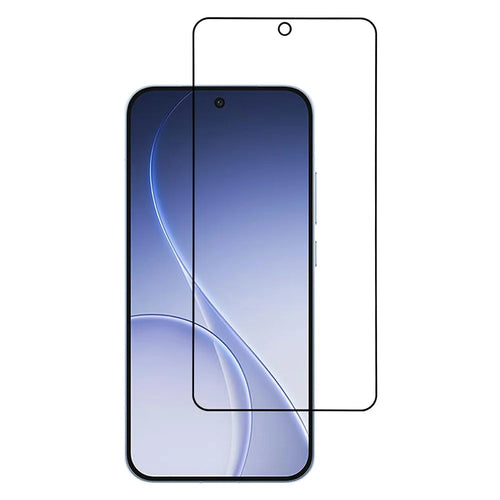 Tempered Glass Screen Film For Oppo Reno15 5G (Global)  /  Reno15 FS 5G  /  Reno15 F 5G Full Glue Silk Printing Matte Full Screen Protector - Black - 1