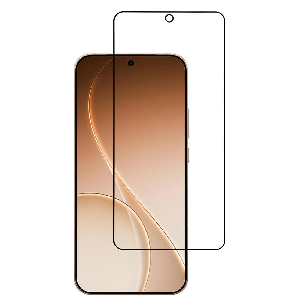 For Oppo Reno15 Pro Max 5G (Global)  /  Reno15 Pro 5G (China) Tempered Glass Screen Film Full Glue Silk Printing Matte Full Screen Protector - Black - 1