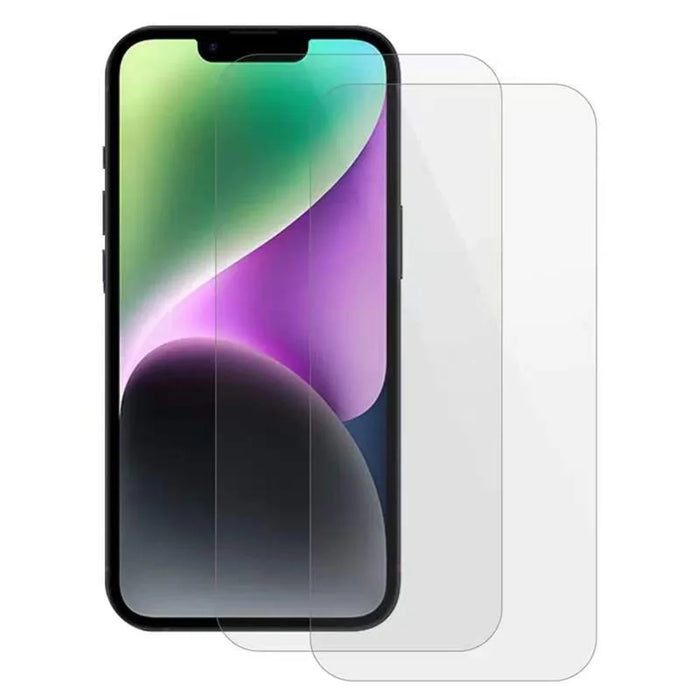 For iPhone 13 Pro 2Pcs / Set Screen Protector 2.5D Arc Edge Anti-scratch Tempered Glass Film (NOT Complete Covering) - Transparent - 1