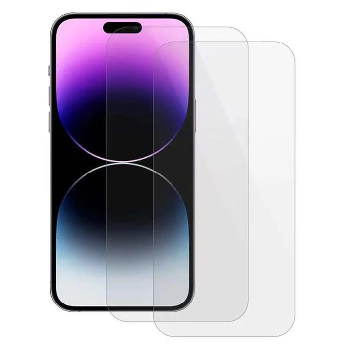 For iPhone 16 Pro Max / iPhone 17 Pro Max 2Pcs / Set Screen Protector 2.5D Arc Edge Anti-scratch Tempered Glass Film (NOT Complete Covering) - Transparent - 1
