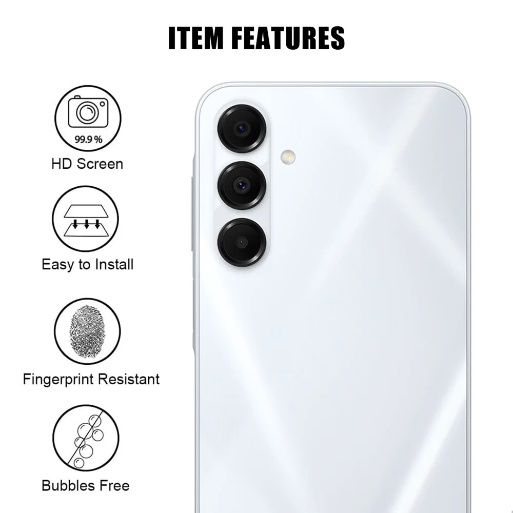 For Samsung Galaxy A16 4G / Galaxy A16 5G Full Cover Camera Lens Protector High Definition Anti Fingerprint AR Tempered Glass Lens Film - Transparent - 2