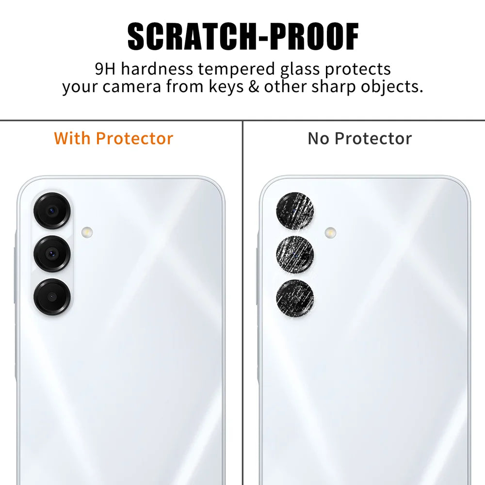 For Samsung Galaxy A16 4G / Galaxy A16 5G Full Cover Camera Lens Protector High Definition Anti Fingerprint AR Tempered Glass Lens Film - Transparent - 4