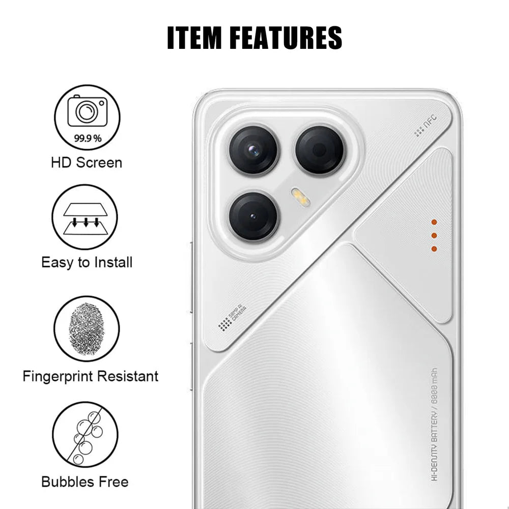 For TECNO Pova 7 Ultra 5G Full Cover Camera Lens Protector High Definition Anti Fingerprint AR Tempered Glass Lens Film - Transparent - 2