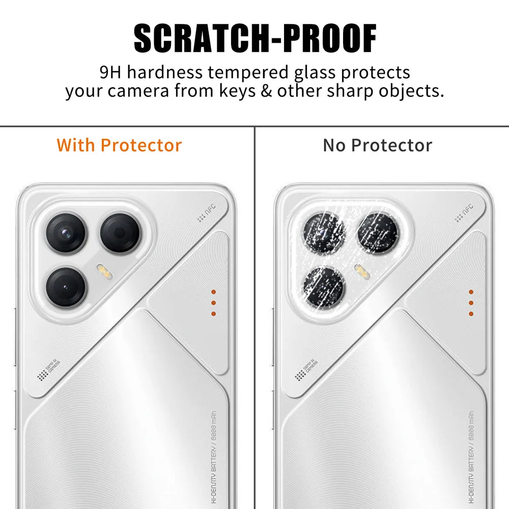 For TECNO Pova 7 Ultra 5G Full Cover Camera Lens Protector High Definition Anti Fingerprint AR Tempered Glass Lens Film - Transparent - 4