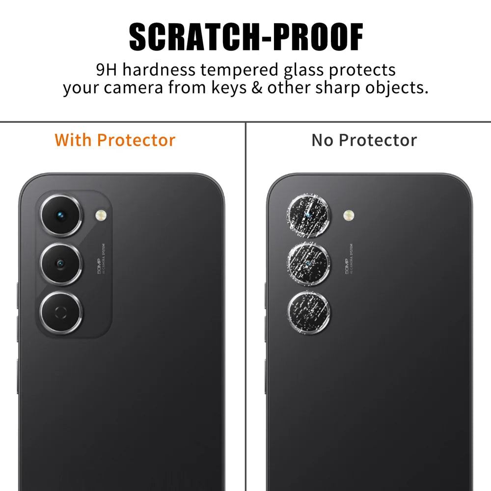 For TECNO Spark 40 Pro 4G Full Cover Camera Lens Protector High Definition Anti Fingerprint AR Tempered Glass Lens Film - Transparent - 4