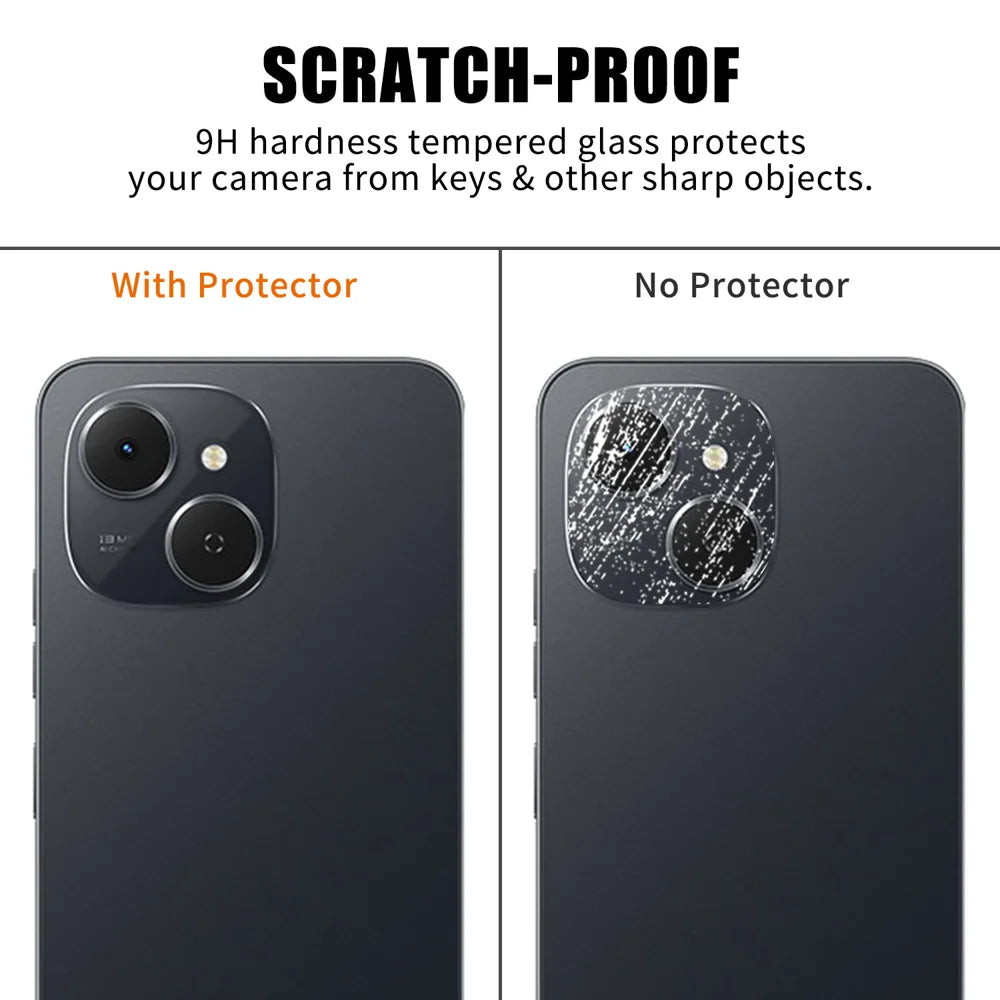 For TECNO Spark 40C Full Cover Camera Lens Protector High Definition Anti Fingerprint AR Tempered Glass Lens Film - Transparent - 4