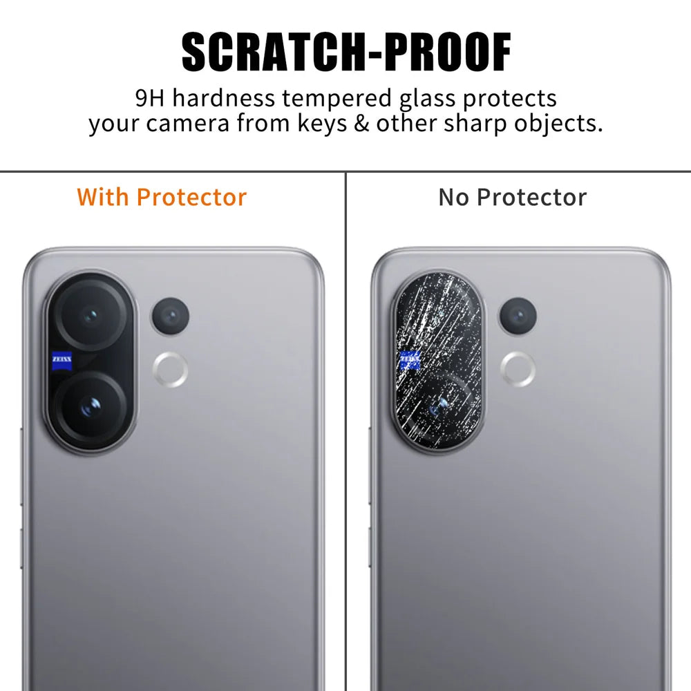 For vivo S30 5G / vivo V60 5G Full Cover Camera Lens Protector High Definition Anti Fingerprint AR Tempered Glass Lens Film - Transparent - 4