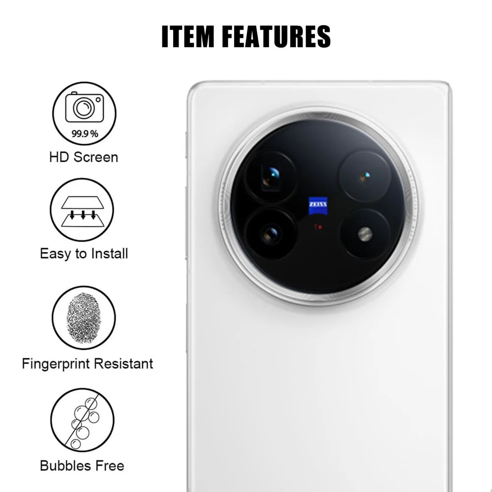 For vivo X Fold5 5G Full Cover Camera Lens Protector High Definition Anti Fingerprint AR Tempered Glass Lens Film - Transparent - 2