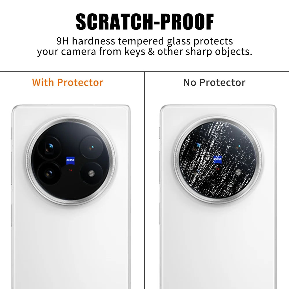 For vivo X Fold5 5G Full Cover Camera Lens Protector High Definition Anti Fingerprint AR Tempered Glass Lens Film - Transparent - 4