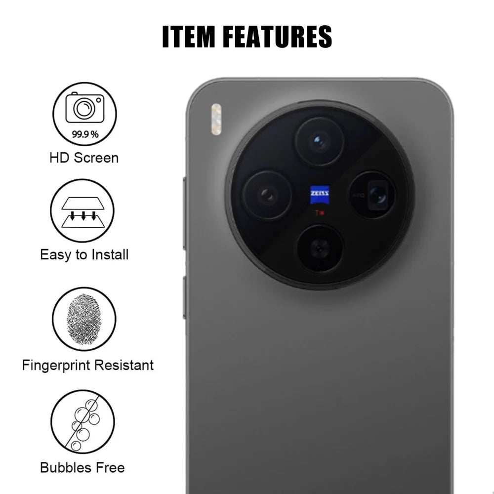 For vivo X300 5G Full Cover Camera Lens Protector High Definition Anti Fingerprint AR Tempered Glass Lens Film - Transparent - 2
