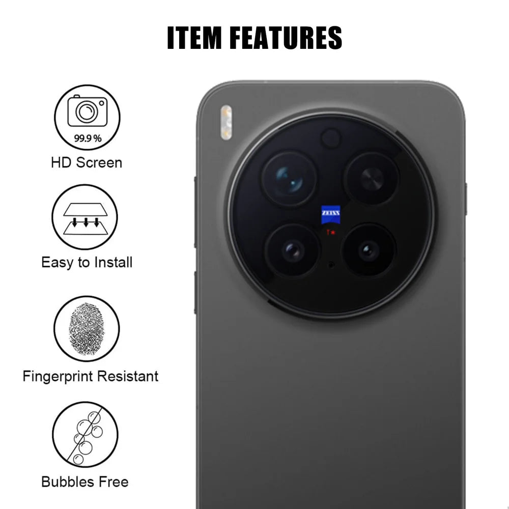 For vivo X300 Pro 5G Full Cover Camera Lens Protector High Definition Anti Fingerprint AR Tempered Glass Lens Film - Transparent - 2