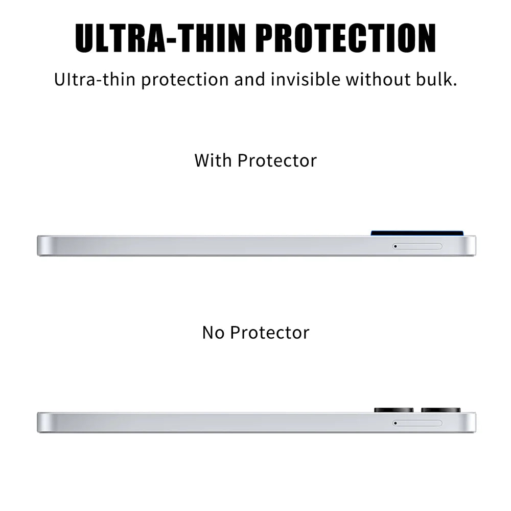 For Samsung Galaxy A06 5G / Galaxy A06 4G Full Cover Camera Lens Protector Silk Print HD Anti Fingerprint AR Tempered Glass Lens Film - Black - 3
