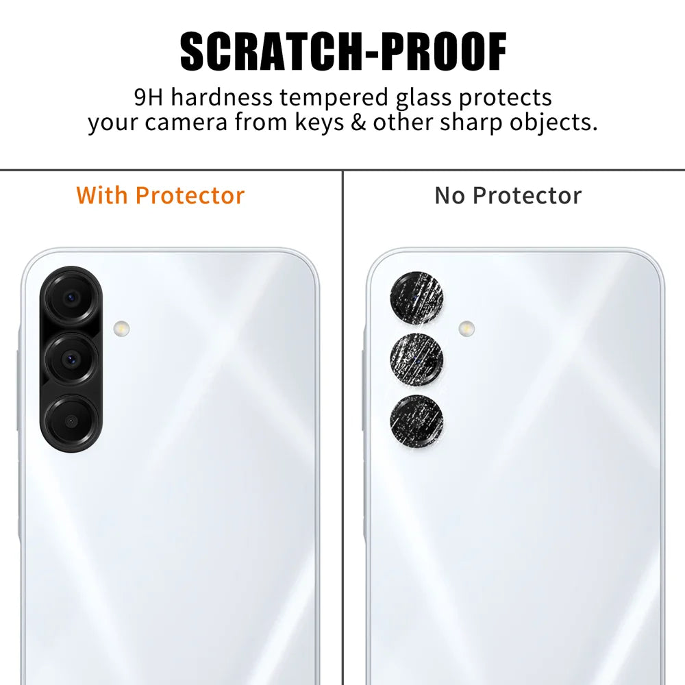 For Samsung Galaxy A16 5G Full Cover Camera Lens Protector Silk Print HD Anti Fingerprint AR Tempered Glass Lens Film - Black - 4