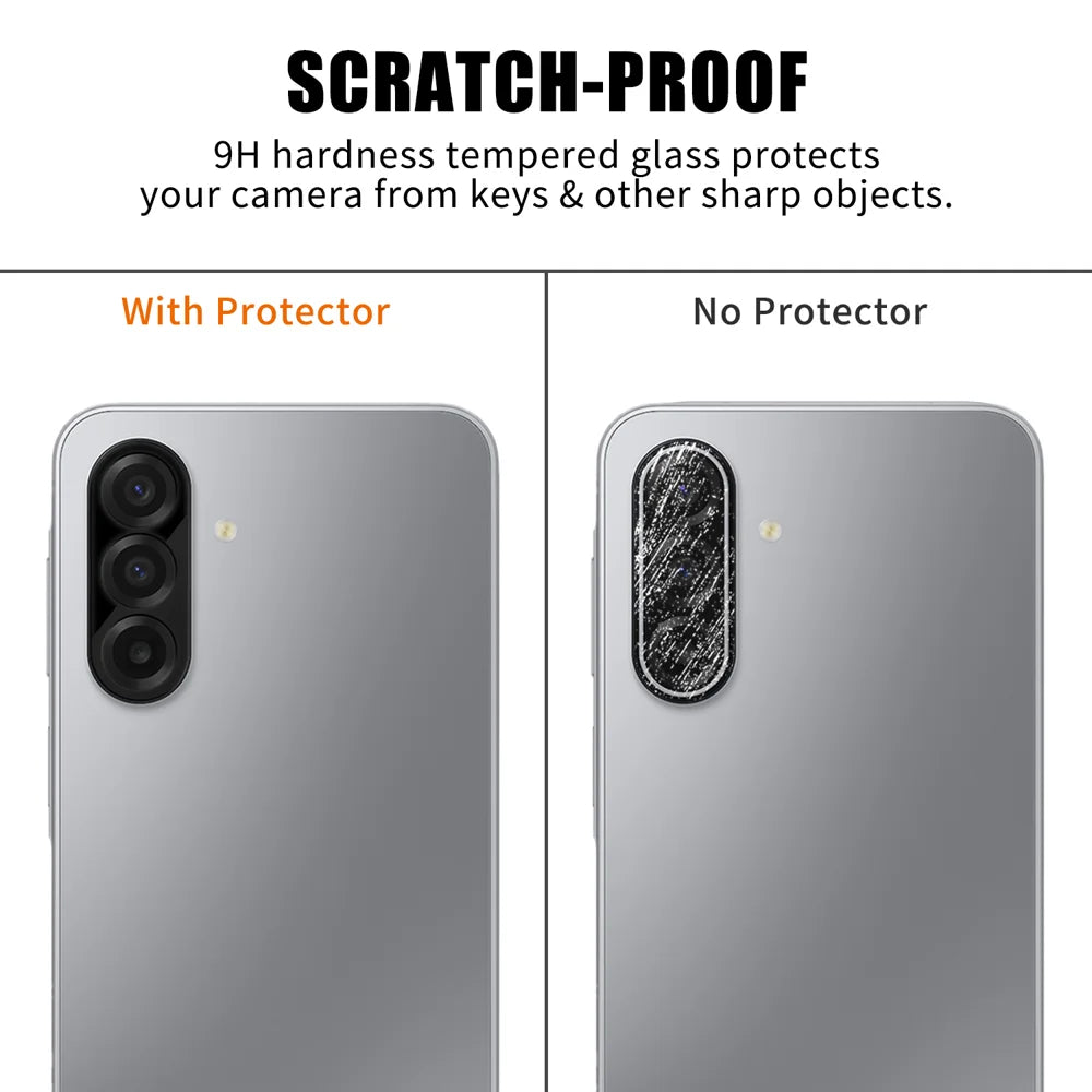 For Samsung Galaxy A18 5G / A18 4G / A17 5G Full Cover Camera Lens Protector Silk Print HD Anti Fingerprint AR Tempered Glass Lens Film - Black - 4