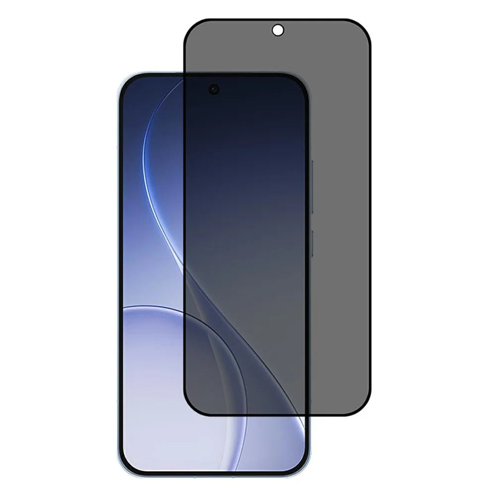 For Oppo Reno15 5G (Global) Full Cover Privacy Screen Protector Black Edge Full Glue Matte Anti-Spy Tempered Glass Film - Black - 1