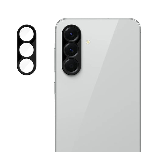 For Samsung Galaxy A56 5G Full Cover Camera Lens Protector Silk Print HD Anti Fingerprint AR Tempered Glass Lens Film - Black - 1