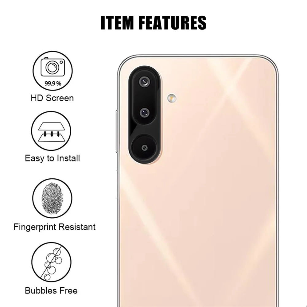 For Samsung Galaxy F16 5G / Galaxy M16 5G Full Cover Camera Lens Protector Silk Print HD Anti Fingerprint AR Tempered Glass Lens Film - Black - 2