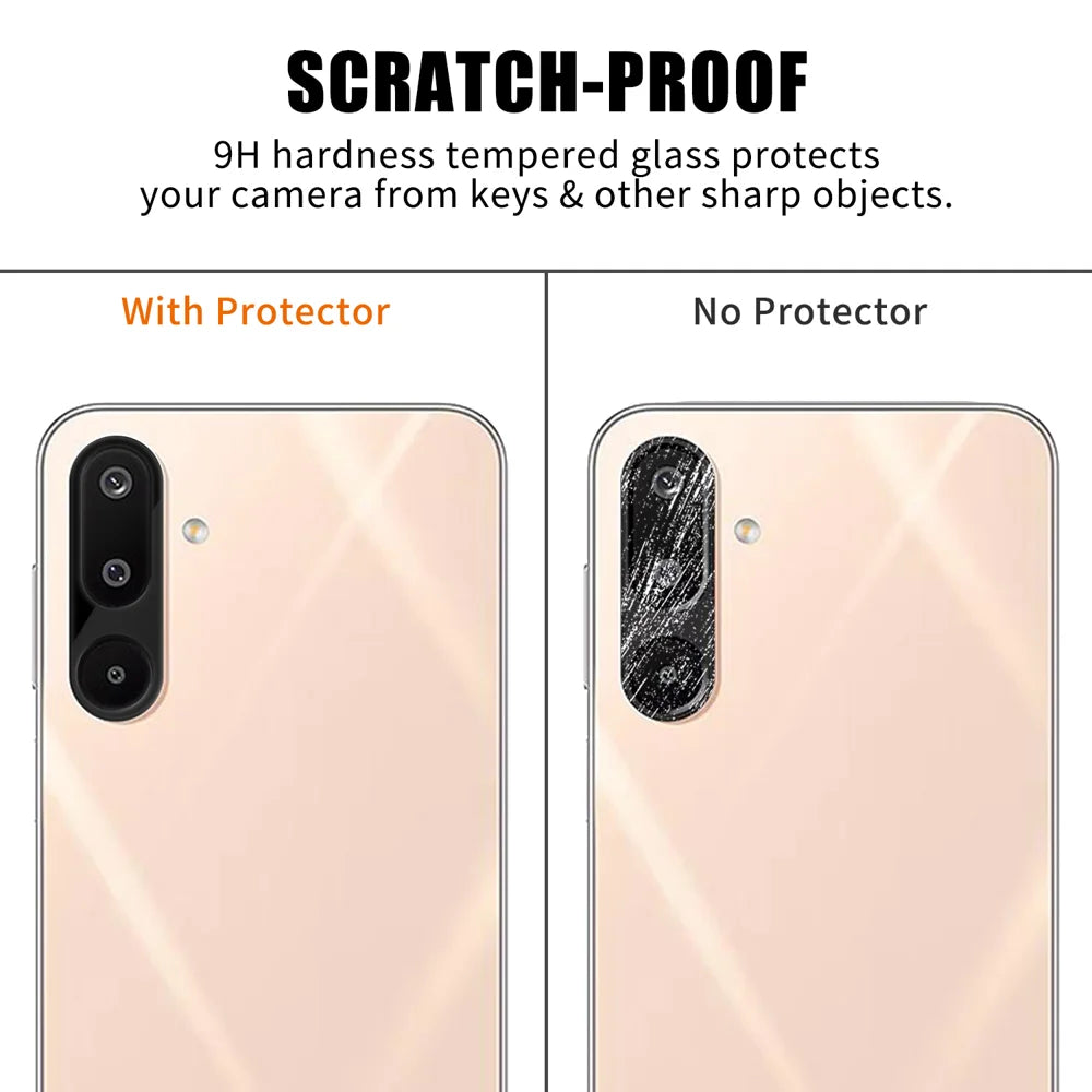 For Samsung Galaxy F16 5G / Galaxy M16 5G Full Cover Camera Lens Protector Silk Print HD Anti Fingerprint AR Tempered Glass Lens Film - Black - 4