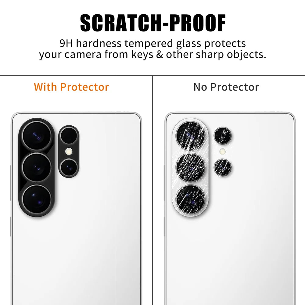 For Samsung Galaxy S26 Ultra Full Cover Camera Lens Protector Silk Print HD Anti Fingerprint AR Tempered Glass Lens Film - Black - 4
