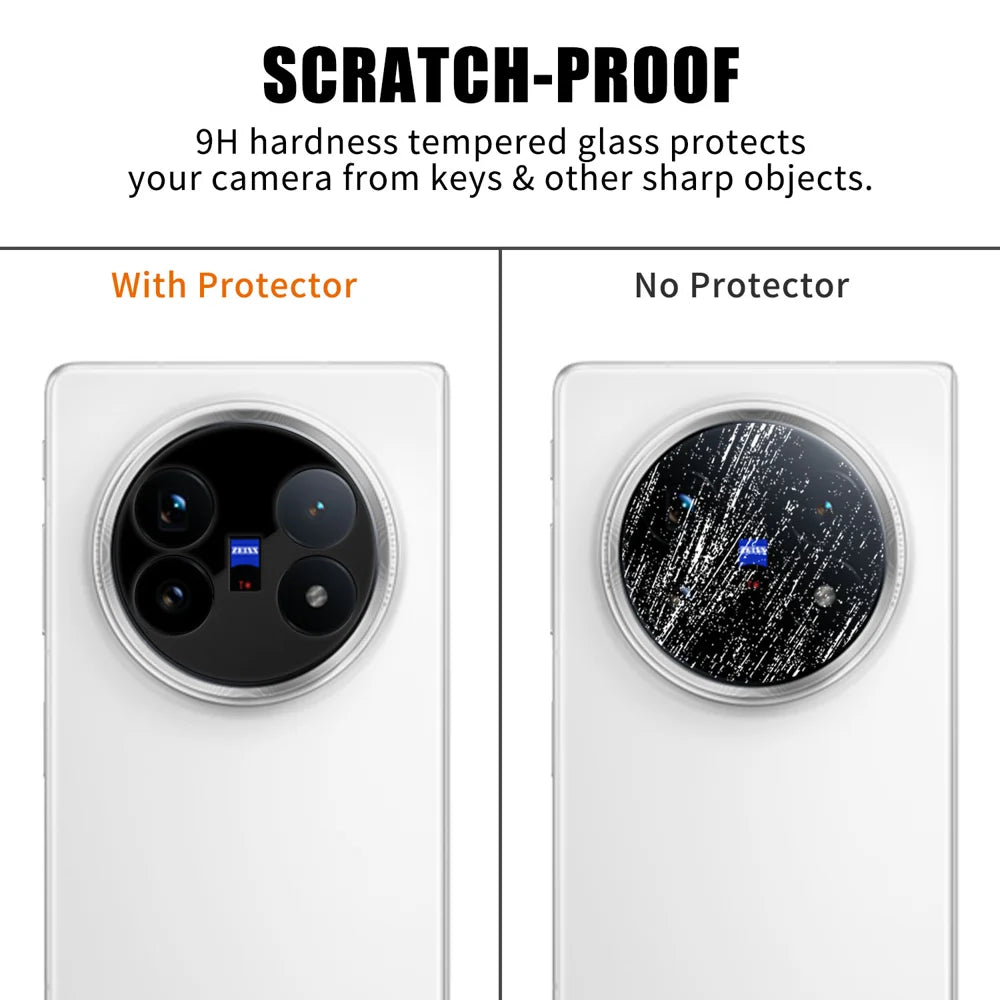 For vivo X Fold5 5G Full Cover Camera Lens Protector Silk Print HD Anti Fingerprint AR Tempered Glass Lens Film - Black - 4
