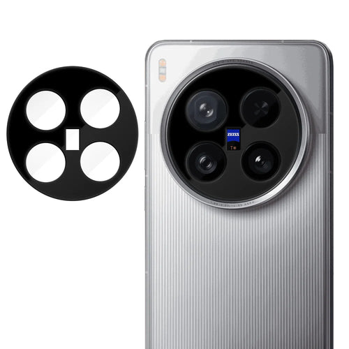 For vivo X200 Ultra 5G Full Cover Camera Lens Protector Silk Print HD Anti Fingerprint AR Tempered Glass Lens Film - Black - 1