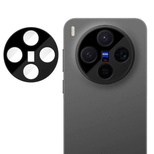For vivo X300 5G Full Cover Camera Lens Protector Silk Print HD Anti Fingerprint AR Tempered Glass Lens Film - Black - 1