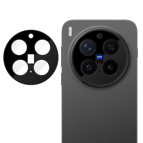 For vivo X300 Pro 5G Full Cover Camera Lens Protector Silk Print HD Anti Fingerprint AR Tempered Glass Lens Film - Black - 1