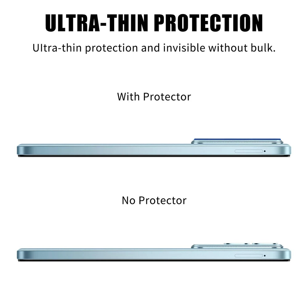 For vivo T4x 5G / vivo Y29 4G Full Cover Camera Lens Protector Silk Print HD Anti Fingerprint AR Tempered Glass Lens Film - Black - 3