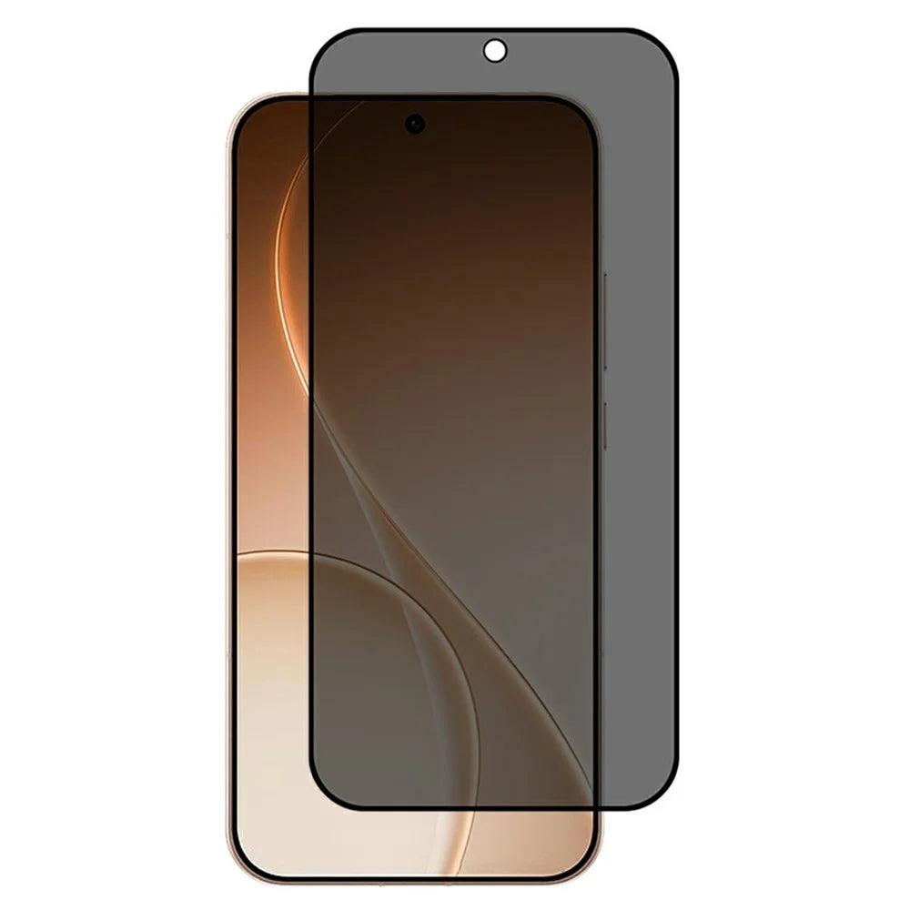 For Oppo Reno15 Pro Max 5G (Global) Privacy Screen Protector Silk Printing Anti Spy Tempered Glass Film - Black - 1