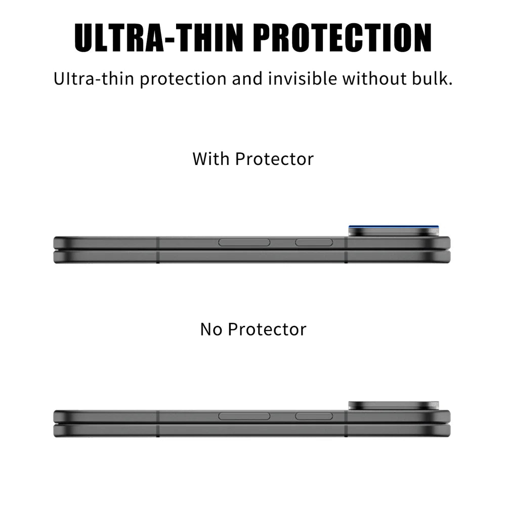 For Google Pixel 9 Pro Fold 5G Full Cover Camera Lens Protector Silk Print HD Anti Fingerprint AR Tempered Glass Lens Film - Black - 3
