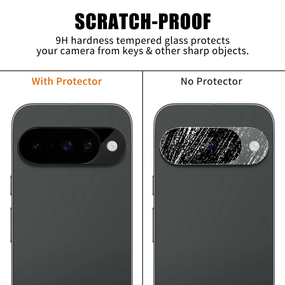 For Google Pixel 10 Full Cover Camera Lens Protector Silk Print HD Anti Fingerprint AR Tempered Glass Lens Film - Black - 4