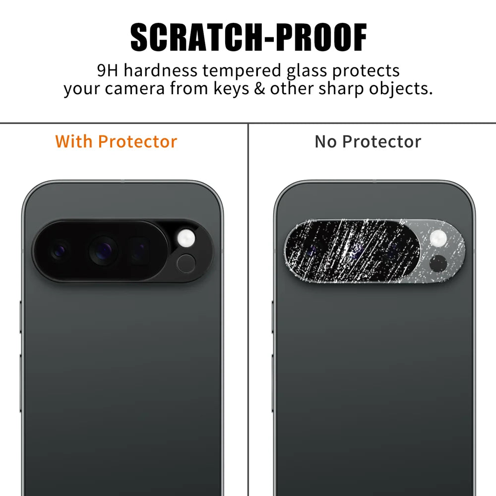 For Google Pixel 10 Pro Full Cover Camera Lens Protector Silk Print HD Anti Fingerprint AR Tempered Glass Lens Film - Black - 4