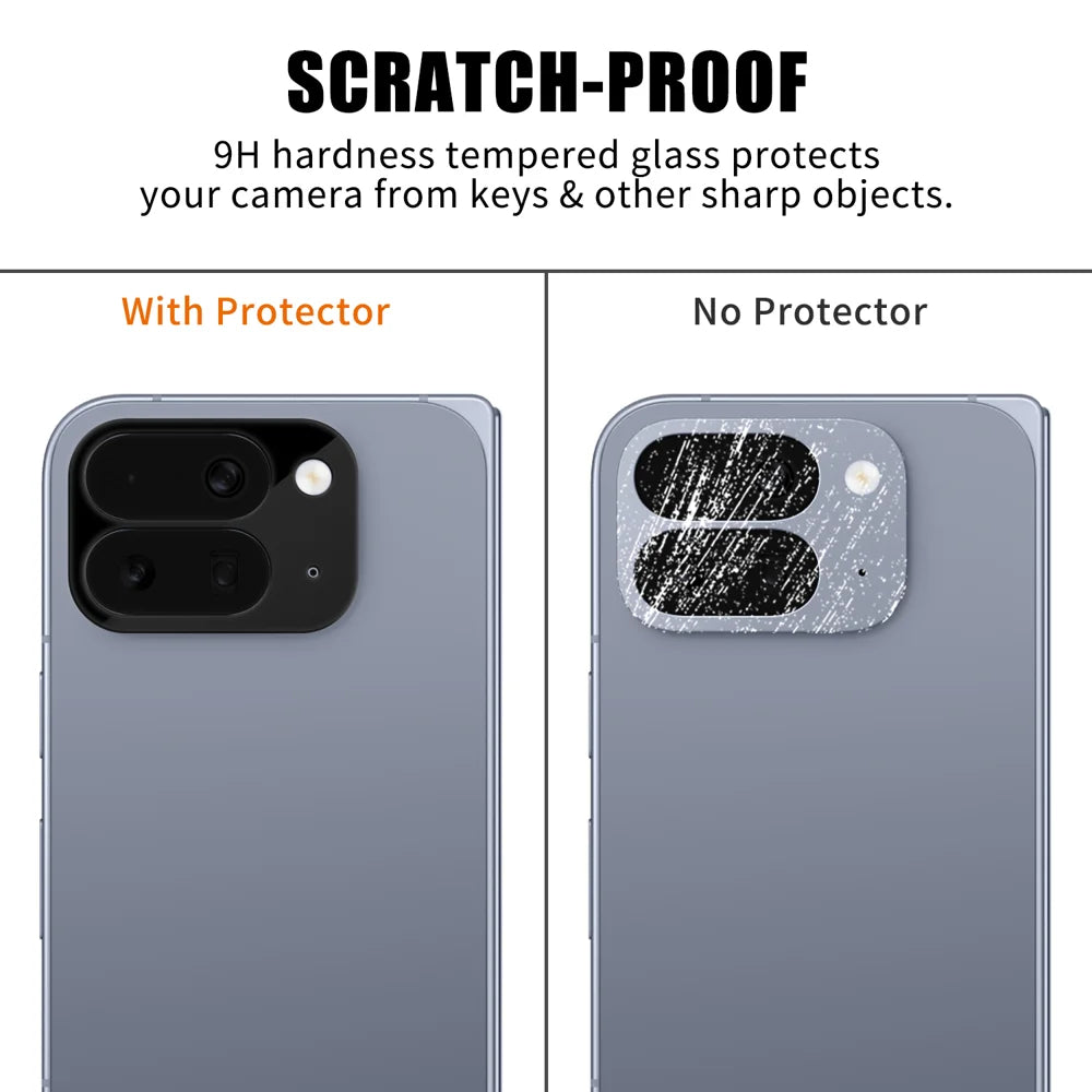 For Google Pixel 10 Pro Fold Full Cover Camera Lens Protector Silk Print HD Anti Fingerprint AR Tempered Glass Lens Film - Black - 4