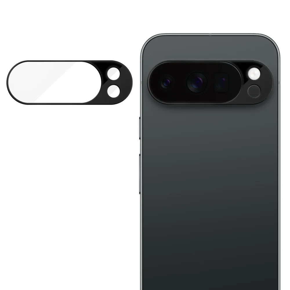 For Google Pixel 10 Pro XL Full Cover Camera Lens Protector Silk Print HD Anti Fingerprint AR Tempered Glass Lens Film - Black - 1