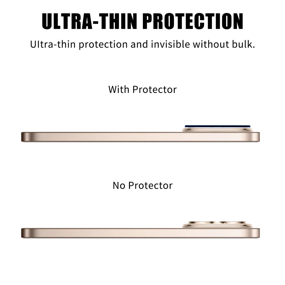 For Honor 400 5G (Global) Full Cover Camera Lens Protector Silk Print HD Anti Fingerprint AR Tempered Glass Lens Film - Black - 3