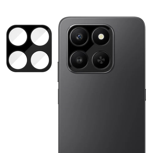 For Honor 400 Smart 5G Full Cover Camera Lens Protector Silk Print HD Anti Fingerprint AR Tempered Glass Lens Film - Black - 1