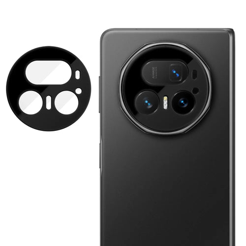 For Honor Magic V5 5G Full Cover Camera Lens Protector Silk Print HD Anti Fingerprint AR Tempered Glass Lens Film - Black - 1