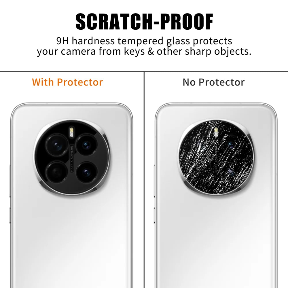 For Honor Magic7 5G Full Cover Camera Lens Protector Silk Print HD Anti Fingerprint AR Tempered Glass Lens Film - Black - 4