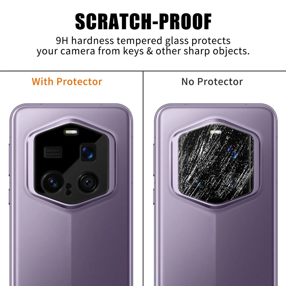 For Honor Magic7 RSR Porsche Design 5G Full Cover Camera Lens Protector Silk Print HD Anti Fingerprint AR Tempered Glass Lens Film - Black - 4