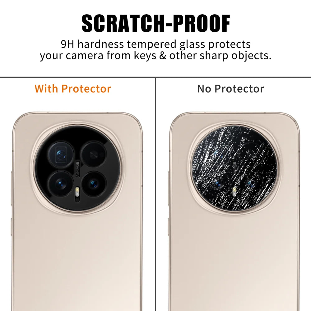 For Honor Magic8 5G Full Cover Camera Lens Protector Silk Print HD Anti Fingerprint AR Tempered Glass Lens Film - Black - 4