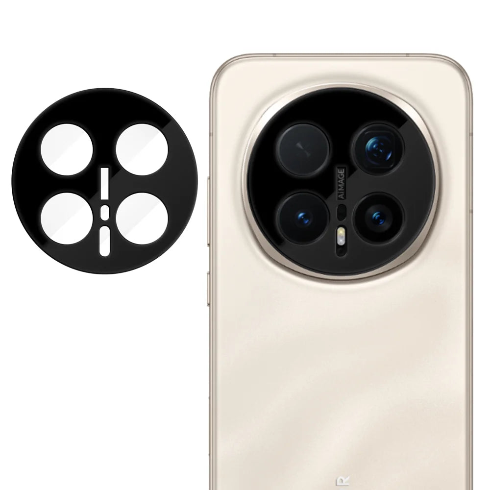 For Honor Magic8 Pro 5G Full Cover Camera Lens Protector Silk Print HD Anti Fingerprint AR Tempered Glass Lens Film - Black - 1