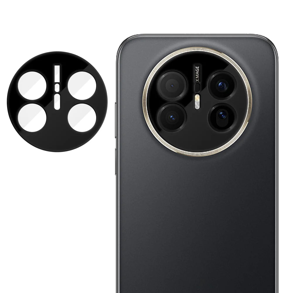 For Huawei Mate 70 Air Full Cover Camera Lens Protector Silk Print HD Anti Fingerprint AR Tempered Glass Lens Film - Black - 1